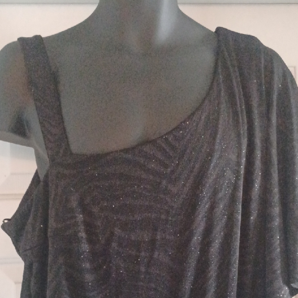 R&M Richards Black One Shoulder Jumpsuit, 22W